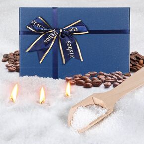 MTLEE Pearled Candle 4.4 lb Christmas Gingerbread Scented Sand Candle Wax Kit with Gift Box 100 Wicks Refillable Jar White Beaded Wax Gift Set for Friends Mother Lover Women Family in Saudi Arabia