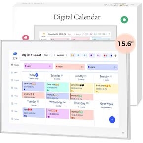 شاشة لمس تقويم حائط رقمية مقاس 15.6 بوصة، مخطط مهام، IPS FHD، مخطط حائط، جداول عائلية ذكية، حامل على الحائط، تدوير تلقائي، منظم حائط، أعياد ميلاد الأطفال أو الآباء، عيد الميلاد in Kuwait