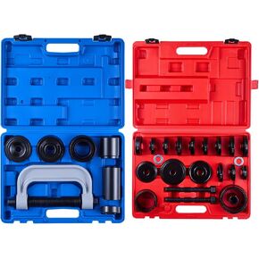 VEVOR 10pcs Ball Joint Press & 24pcs Wheel Bearing Race and Seal Driver Set with 13 Bushings, C-Frame and Sleeves, 2 in 1 Bearing Press Kit, Heavy Duty Removal Installation Set in Kuwait