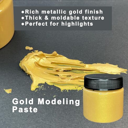 معجون تشكيل أبيض للفن المزخرف طلاء النحت ثلاثي الأبعاد عالي الكثافة، متوسط ​​أكريليك، معجون نسيج للحرف اليدوية، استنسل للرسم، مثالي للخشب/القمصان/الزجاج/الحجر in Kuwait