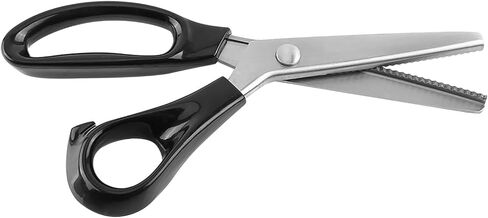 Zerodis Durable Dressmaking Edge Pinking Shears Scissors 3/5/7mm Stainless Steel Blades for Leather and Crafts (Modern, 3mm) in Saudi Arabia
