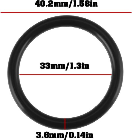 2X Cooling Tube Sealing Ring 12584040 40.2x33x3.6mm Compatible with Buick in Saudi Arabia