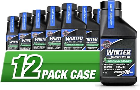 Opti-Lube Winter Anti-Gel Diesel Fuel ADDITIVE: 4oz Bottles (12 Pack Case) in Saudi Arabia