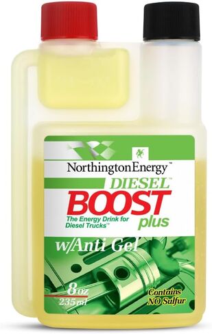 منظف ​​حاقن وقود الديزل الإضافي 5 في 1 من Diesel Boost Plus، يستعيد التشحيم وMPG. يمنع تبلور الوقود. زجاجة ضغط سعة 8 أونصة تعالج ما يصل إلى 200 جالون من الوقود. خالٍ من الكبريت، صُنع في الولايات المتحدة الأمريكية in Kuwait