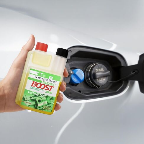 منظف ​​حاقن وقود الديزل الإضافي 5 في 1 من Diesel Boost Plus، يستعيد التشحيم وMPG. يمنع تبلور الوقود. زجاجة ضغط سعة 8 أونصة تعالج ما يصل إلى 200 جالون من الوقود. خالٍ من الكبريت، صُنع في الولايات المتحدة الأمريكية in Kuwait