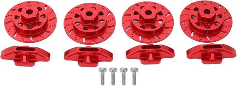 RC Brake Disc Aluminum Alloy | High Strength 1/10 Scale Upgrade Components for Axial RBX10 | Metal Brake Disc for RC Crawler Cars/Rock Racers/Off - Road Vehicles (Red) in Saudi Arabia