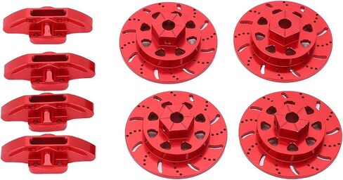 RC Brake Disc Aluminum Alloy | High Strength 1/10 Scale Upgrade Components for Axial RBX10 | Metal Brake Disc for RC Crawler Cars/Rock Racers/Off - Road Vehicles (Red) in Saudi Arabia