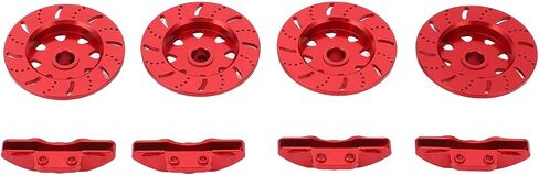RC Brake Disc Aluminum Alloy | High Strength 1/10 Scale Upgrade Components for Axial RBX10 | Metal Brake Disc for RC Crawler Cars/Rock Racers/Off - Road Vehicles (Red) in Saudi Arabia
