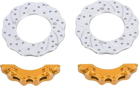 SUNGOOYUE RC Car Brake Disc Caliper Set,Aluminum Alloy 3D Design for Realism Lightweight Anti Deformation with Simulated Caliper Components for RC Crawler Car (Gold) in Saudi Arabia