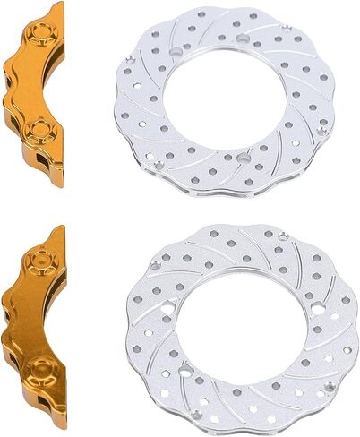 SUNGOOYUE RC Car Brake Disc Caliper Set,Aluminum Alloy 3D Design for Realism Lightweight Anti Deformation with Simulated Caliper Components for RC Crawler Car (Gold) in Saudi Arabia