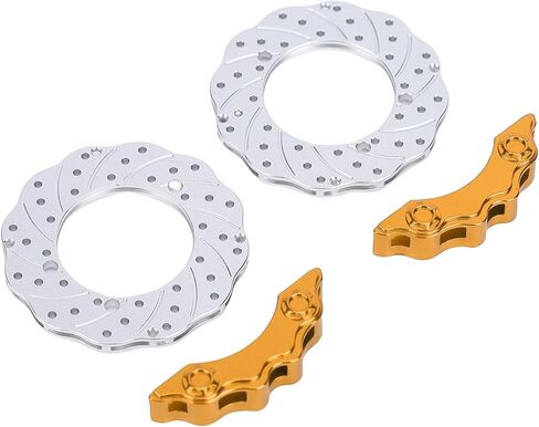 SUNGOOYUE RC Car Brake Disc Caliper Set,Aluminum Alloy 3D Design for Realism Lightweight Anti Deformation with Simulated Caliper Components for RC Crawler Car (Gold) in Saudi Arabia