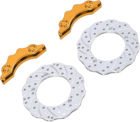 SUNGOOYUE RC Car Brake Disc Caliper Set,Aluminum Alloy 3D Design for Realism Lightweight Anti Deformation with Simulated Caliper Components for RC Crawler Car (Gold) in Saudi Arabia