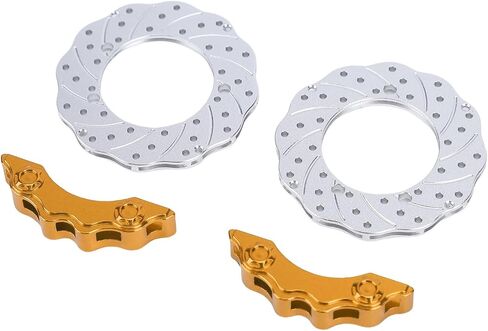 SUNGOOYUE RC Car Brake Disc Caliper Set,Aluminum Alloy 3D Design for Realism Lightweight Anti Deformation with Simulated Caliper Components for RC Crawler Car (Gold) in Saudi Arabia