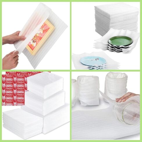 Moving supplies,200 Pack Cushion Foam Pouches, (16x16 Inch, 7x12 Inch, 8x8 Inch, 7.5x7.5 Inch) Packing Supplies for Moving, Packing, Transportation and Storage, Incidental 120Fragile Stickers in Saudi Arabia