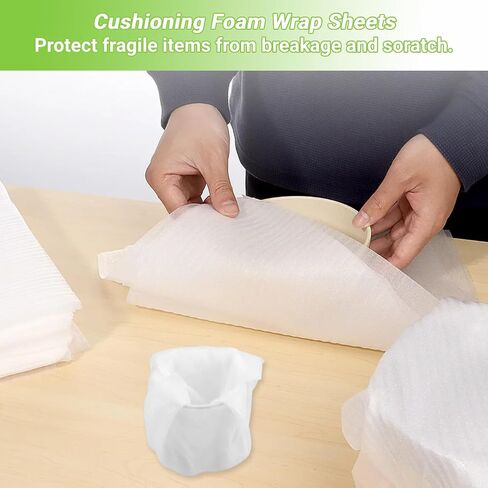 Moving supplies,200 Pack Cushion Foam Pouches, (16x16 Inch, 7x12 Inch, 8x8 Inch, 7.5x7.5 Inch) Packing Supplies for Moving, Packing, Transportation and Storage, Incidental 120Fragile Stickers in Saudi Arabia