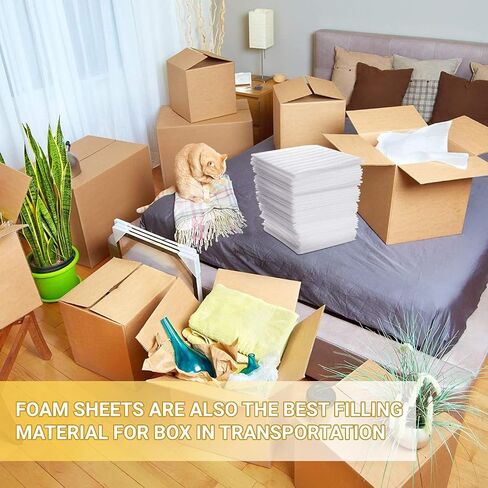 Moving supplies,200 Pack Cushion Foam Pouches, (16x16 Inch, 7x12 Inch, 8x8 Inch, 7.5x7.5 Inch) Packing Supplies for Moving, Packing, Transportation and Storage, Incidental 120Fragile Stickers in Saudi Arabia