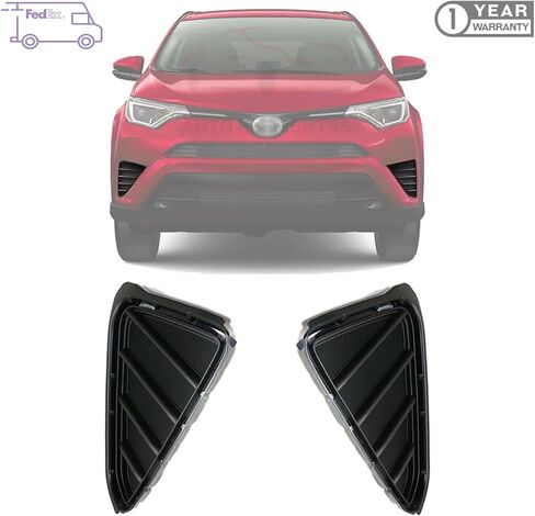 Fog Light Cover Trims Textured Black For 2016-2018 Toyota RAV4 Direct Replacement 520400R010 520300R010 in Saudi Arabia