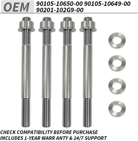 Titanium Cylinder Studs Cases Stud Kit For Yamaha Grizzly 660 Raptor 660R Rhino 660 OEM#90105-10650-00 90105-10649-00 in Saudi Arabia