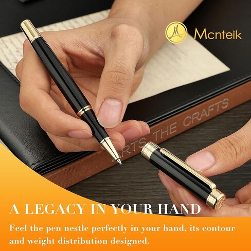 Blue Lacquer Rollerball Pen - Stunning Luxury Pen, 24K Gold Plating, Schmidt Refill, Precision Flow Ink, Fancy Roller Ball Gift Set for Men & Women, Professional, Executive Office, Nice Pens in Saudi Arabia