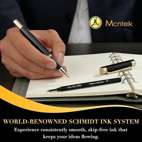 Blue Lacquer Rollerball Pen - Stunning Luxury Pen, 24K Gold Plating, Schmidt Refill, Precision Flow Ink, Fancy Roller Ball Gift Set for Men & Women, Professional, Executive Office, Nice Pens in Saudi Arabia