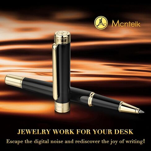Blue Lacquer Rollerball Pen - Stunning Luxury Pen, 24K Gold Plating, Schmidt Refill, Precision Flow Ink, Fancy Roller Ball Gift Set for Men & Women, Professional, Executive Office, Nice Pens in Saudi Arabia