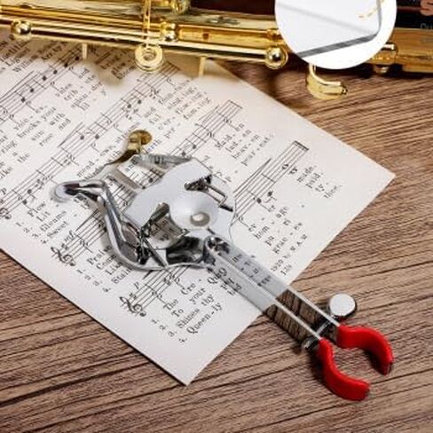 حامل الموسيقى Toyvian Trumpet Lyre، مشبك كلارينيت Lyre لفرقة السير، ورقة آمنة للموسيقى، مشبك مغطى بقبضة بناء متعددة الاستخدامات لآلات الرياح in Saudi Arabia