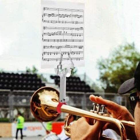 حامل الموسيقى Toyvian Trumpet Lyre، مشبك كلارينيت Lyre لفرقة السير، ورقة آمنة للموسيقى، مشبك مغطى بقبضة بناء متعددة الاستخدامات لآلات الرياح in Saudi Arabia