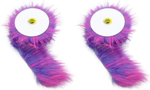 Furryvalley Faux Fur Trim Raccon Fox Fur Ribbon Craft Furry Stripe for Slippers Slides Fringe 2 Yards (Purplish Pink) in Kuwait