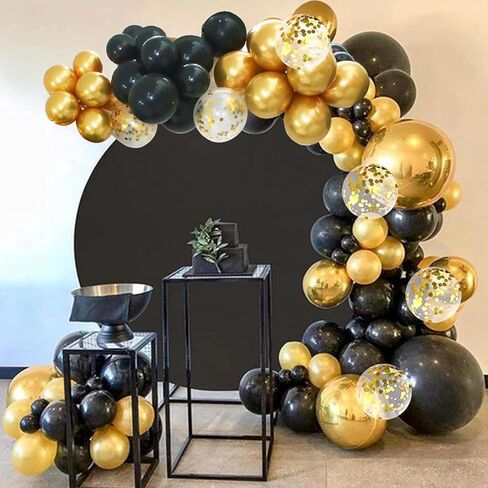 174 قطعة من بالونات عيد ميلاد الأولاد مختلفة الحجم الأزرق ماكارون مجموعة إكليل بالونات داكنة وبيبي بلو كروم بيضاء لتزيين حفلات استقبال المولود وحفلات الزفاف in Kuwait