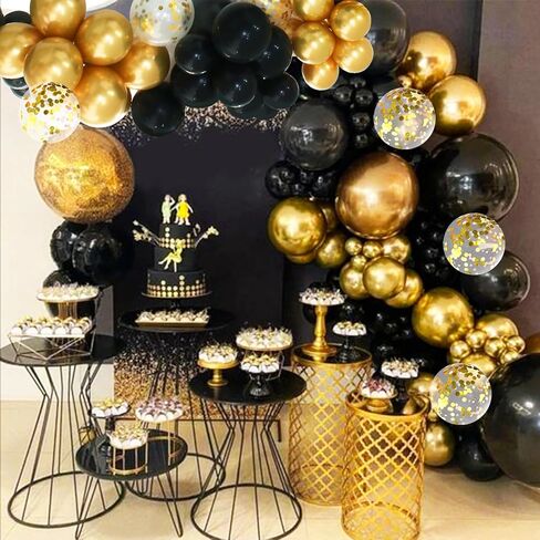 174 قطعة من بالونات عيد ميلاد الأولاد مختلفة الحجم الأزرق ماكارون مجموعة إكليل بالونات داكنة وبيبي بلو كروم بيضاء لتزيين حفلات استقبال المولود وحفلات الزفاف in Kuwait