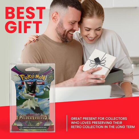 جراب بطاقات التداول من إيفورترو متوافق مع بوكيمون بعبوة واحدة معززة، ماجيك، Yu-Gi-Oh - 0.35 مم حامل بطاقات بوكيمون بلاستيكي سميك لبطاقات التجميع (عبوة من 10 قطع) in Kuwait