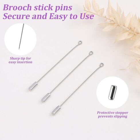 25 PCS Hat Pins for Women to Keep Hat in Place, Brooch Pins Stick, Jewelry Making Accessories, for Women DIY Crafts Caps and Fitted Hats in Saudi Arabia