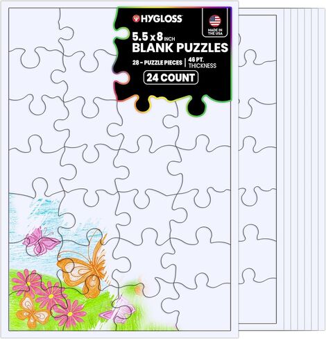 Hygloss® Compoz-A-Puzzle®، مستطيل 5 1/2 × 8 بوصة، 28 قطعة، عبوة من 24 قطعة in Saudi Arabia