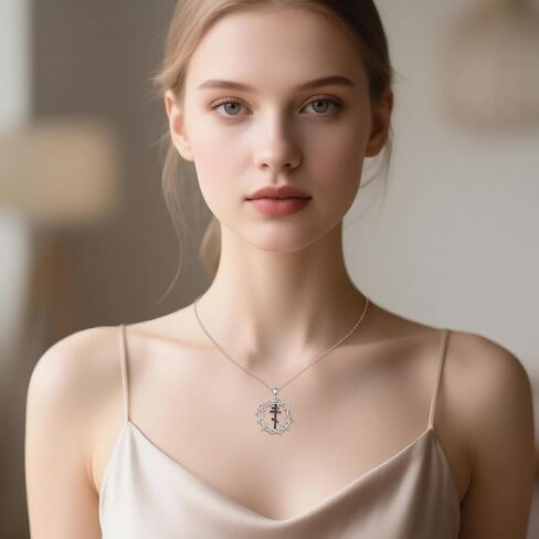 ZPMMPZ Anchor Necklaces 925 Sterling Silver Graduation Gifts Sailboat Necklaces Faith Hope Love Inspirational Crystal Sailor Necklaces Navigation New Beginnig Jewelry for The Person You Love Deeply in Kuwait