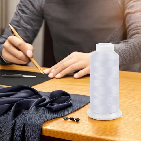 خيط تطريز بكرة ضخمة واحدة 4000 متر لكل ماكينة تطريز بوليستر 40WT للآلات التجارية والمحلية - أسود in Saudi Arabia