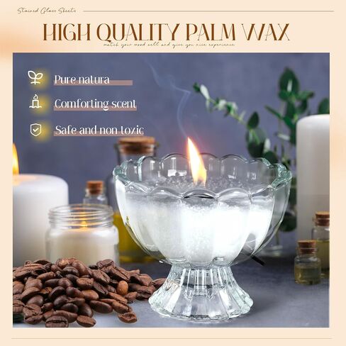 شمعة لؤلؤية من MTLEE بوزن 4.4 رطل مجموعة شمع رملي معطرة بخبز الزنجبيل مع صندوق هدايا 100 فتلة قابلة لإعادة الملء مجموعة هدايا شمع أبيض مطرز للأصدقاء والعائلة والنساء in Saudi Arabia