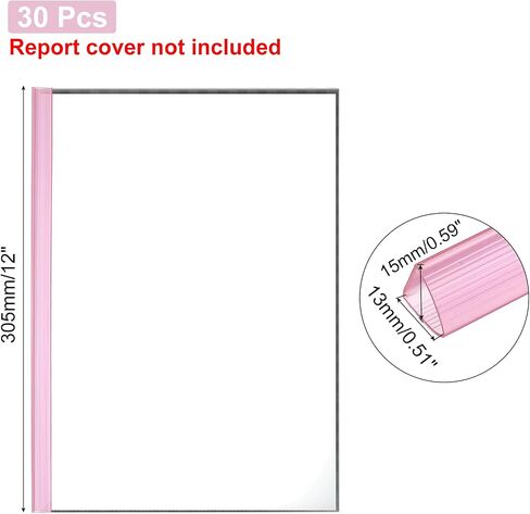 PATIKIL 30Pcs Binding Bars, 13x15mm Binding Bars Slide Grip 120 Sheets Capacity A4 Size Report Binder Presentation Binder for Study Office Report Cover Resume, Black in Saudi Arabia