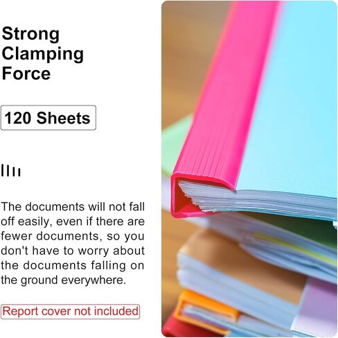 PATIKIL 30Pcs Binding Bars, 13x15mm Binding Bars Slide Grip 120 Sheets Capacity A4 Size Report Binder Presentation Binder for Study Office Report Cover Resume, Black in Saudi Arabia