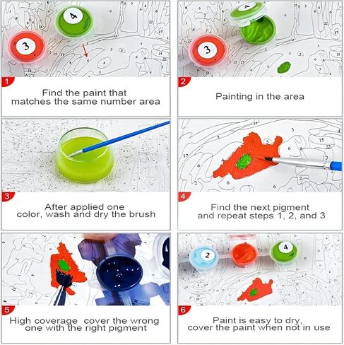 DYAIANGMU Flower Paint by Numbers Kit for Adults Beginner,Paint by Number Kits on Canvas for Adults Beginner,Digital Oil Painting Kits for Home Wall Decor 11.8X15.7inch (with Frame) in Kuwait