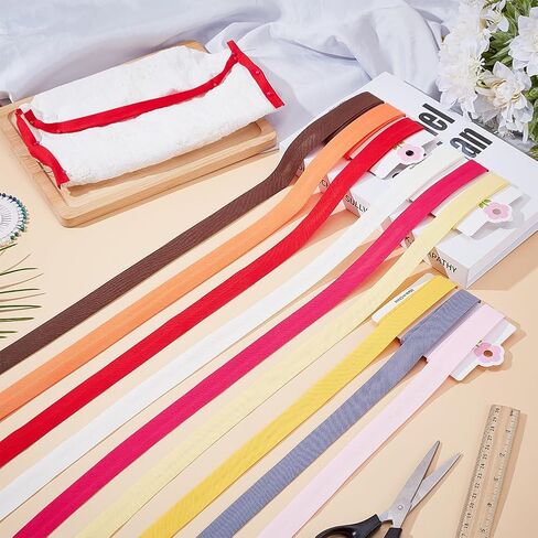 PH PandaHall 19 Yards 9 Colors Bias Binding for Sewing, 7/8 inch Double Fold Bias Tape Polycotton Bias Binding Tape Hemming Ribbon Bias Tape DIY Garment for Craft Seaming Hemming Piping Quilting in Saudi Arabia