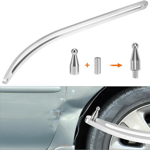 مجموعة أدوات إزالة انبعاجات السيارة من QWORK، أداة سحب لإصلاح الحاجز التلقائي من الفولاذ المقاوم للصدأ، وقضبان ربط لأدوات المخل، وقضيب منحني كبير رافع، مع قضبان منحنية، ومطرقة مطاطية، وخطافات in Kuwait