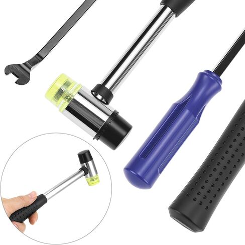 مجموعة أدوات إزالة انبعاجات السيارة من QWORK، أداة سحب لإصلاح الحاجز التلقائي من الفولاذ المقاوم للصدأ، وقضبان ربط لأدوات المخل، وقضيب منحني كبير رافع، مع قضبان منحنية، ومطرقة مطاطية، وخطافات in Kuwait