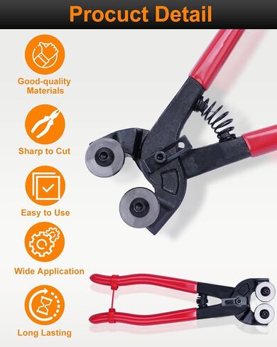 eZAKKA Glass Cutting Tool Set Kit, Glass Nipper Glass Running Plier Breaking Plier Oil Feed Glass Cutter Set with Leather Zipper Bag for Stained Glass, Tiles, Mosaic, Mirrors,Bottle, A KIT in Saudi Arabia