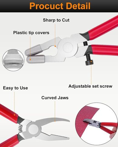 eZAKKA Glass Cutting Tool Set Kit, Glass Nipper Glass Running Plier Breaking Plier Oil Feed Glass Cutter Set with Leather Zipper Bag for Stained Glass, Tiles, Mosaic, Mirrors,Bottle, A KIT in Saudi Arabia