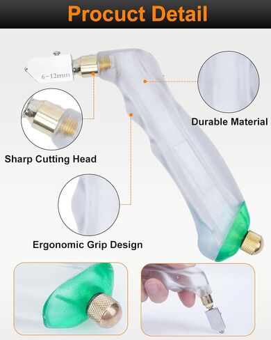 eZAKKA Glass Cutting Tool Set Kit, Glass Nipper Glass Running Plier Breaking Plier Oil Feed Glass Cutter Set with Leather Zipper Bag for Stained Glass, Tiles, Mosaic, Mirrors,Bottle, A KIT in Saudi Arabia
