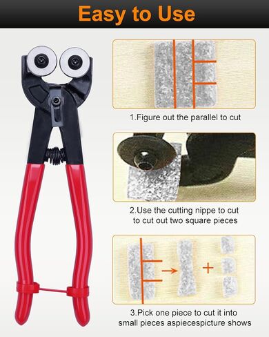 eZAKKA Glass Cutting Tool Set Kit, Glass Nipper Glass Running Plier Breaking Plier Oil Feed Glass Cutter Set with Leather Zipper Bag for Stained Glass, Tiles, Mosaic, Mirrors,Bottle, A KIT in Saudi Arabia