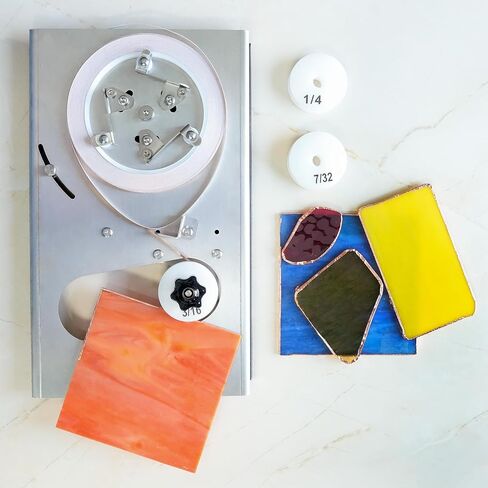 Table Foiler Tool for Stained Glass– Dispenses, Applies, and Crimps Foil, including 7/32", 3/16" and 1/4"wheels in Saudi Arabia