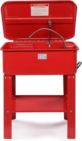 AutoForever 20 Gallon Automotive Parts Washer Cleaner Cabinet Heavy Duty Electric Solvent Pump Red in Saudi Arabia