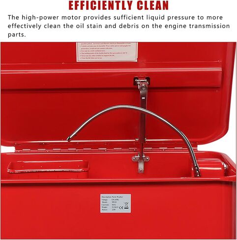 AutoForever 20 Gallon Automotive Parts Washer Cleaner Cabinet Heavy Duty Electric Solvent Pump Red in Saudi Arabia