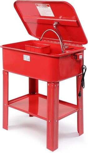 AutoForever 20 Gallon Automotive Parts Washer Cleaner Cabinet Heavy Duty Electric Solvent Pump Red in Saudi Arabia
